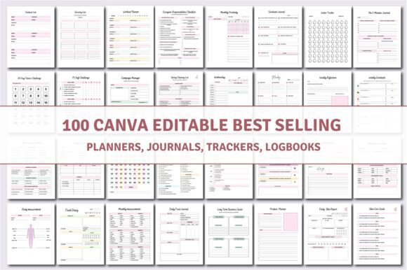 100 Editable Canva Planners Templates: A Comprehensive Review