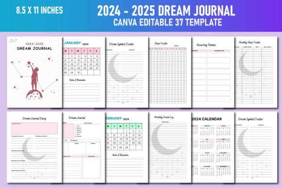 2024 - 2025 Dream Journal Canva KDP