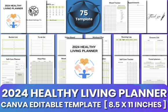 2024 Healthy Living Planner Canva KDP: A Comprehensive Tool for Productivity and Wellness
