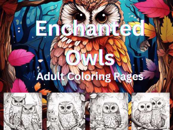 50 Enchanted Owls Coloring Pages