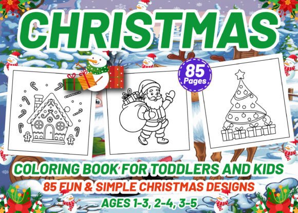 Christmas Coloring Book for Toddler Kids