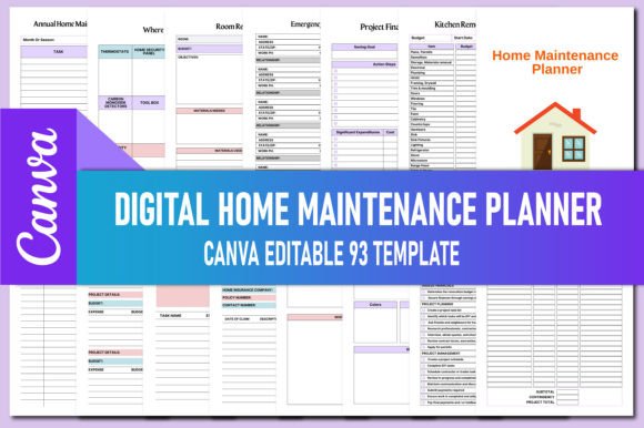Digital Home Maintenance Planner Canva: A Comprehensive Tool for Organized Living