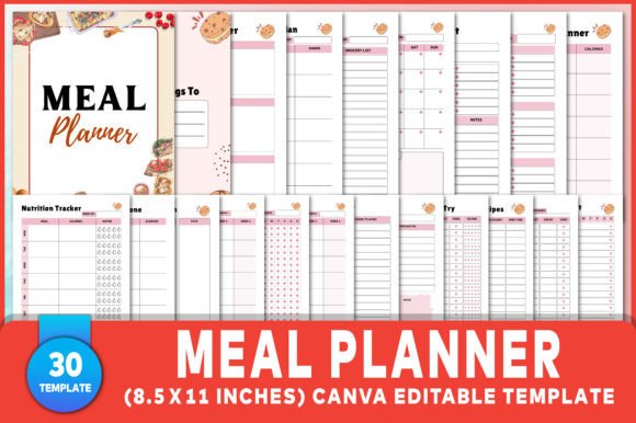 Editable Meal Planner Canva Template: A Versatile Tool for Organizing Your Nutrition Journey
