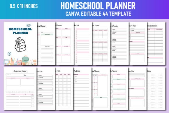 Homeschool Planner Canva KDP