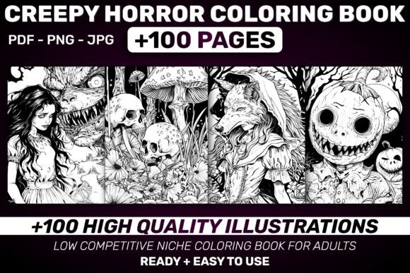 HORROR CREEPY COLORING BOOK for ADULTS