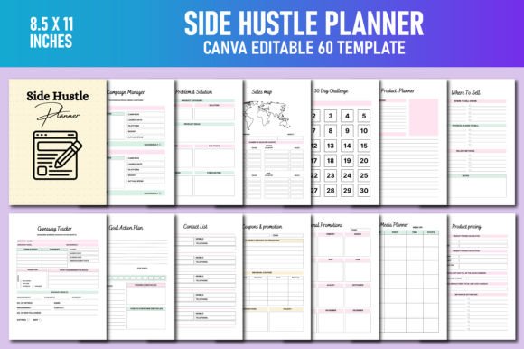 Side Hustle Planner Canva KDP: A Comprehensive Tool for Managing Your Side Business