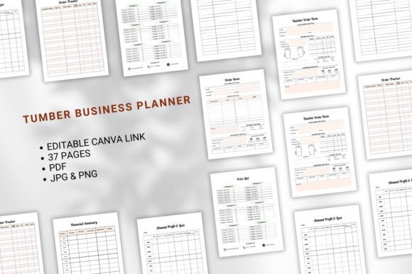 Tumbler Business Planner Canva KDP